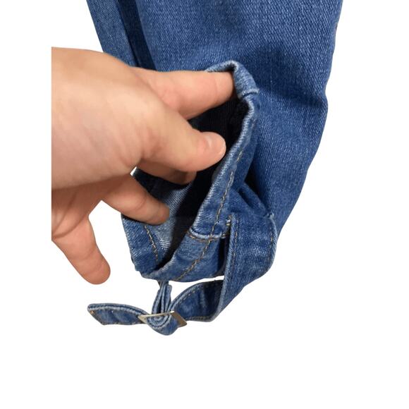 NWT Denim Blvd. Relaxed Fit Denim Straight Leg Denim Core Dark Mom Jean Joggers - Picture 2 of 8